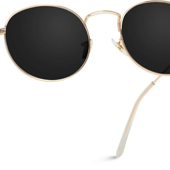 Reflective Lens Round Trendy Sunglasses - Picture 2 of 7